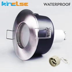 Recessed Waterproof IP65 Ceiling Downlights Round/Square Frame GU10/MR16 Lamp Base Holder Bathroom Spot Lighting Fitting Fixture