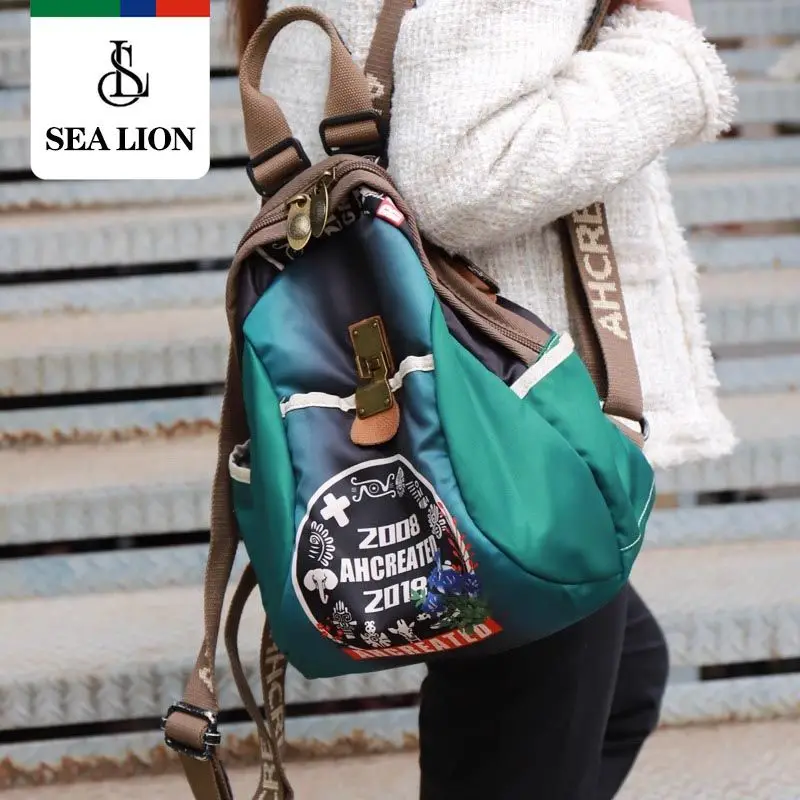 SEA LION nueva mujer de gran capacidad todo ligero viaje Oxford tela moda tendencia impresión Universal populación bolsa con cremallera