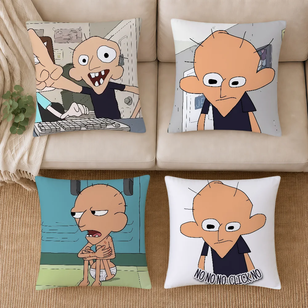fun meme anime c-Clarence No click Sumo cushion cover soft pillowcase Sofa Home Living Room Decor bed hogar pillowcover gift