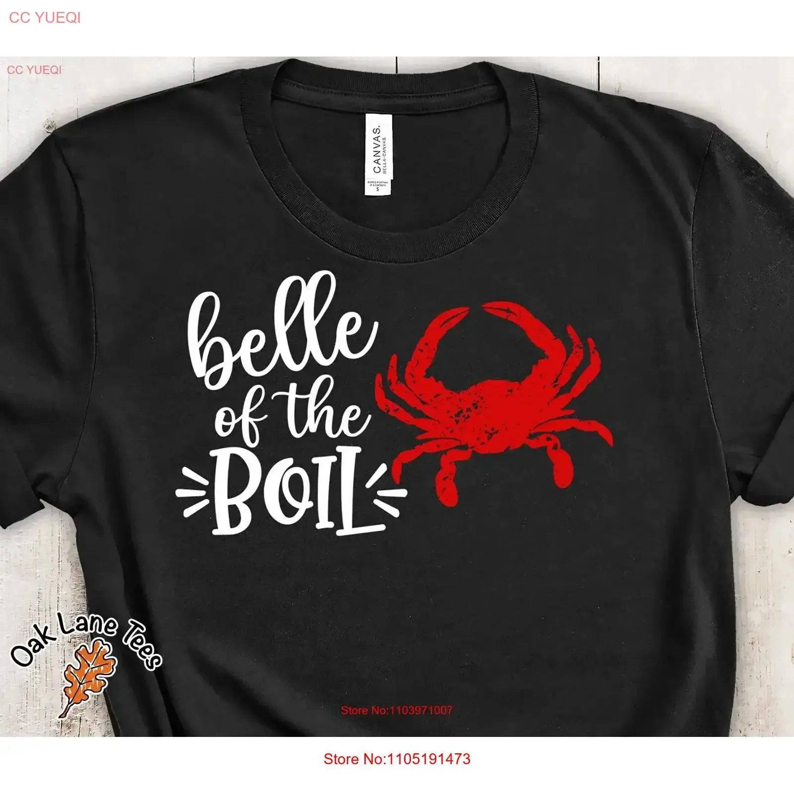 

BELLE of the Boil T Shirt Crab s Funny Seafood vintage Washed Top For Everyday Wear streetwear fashion Versatile Soft homme