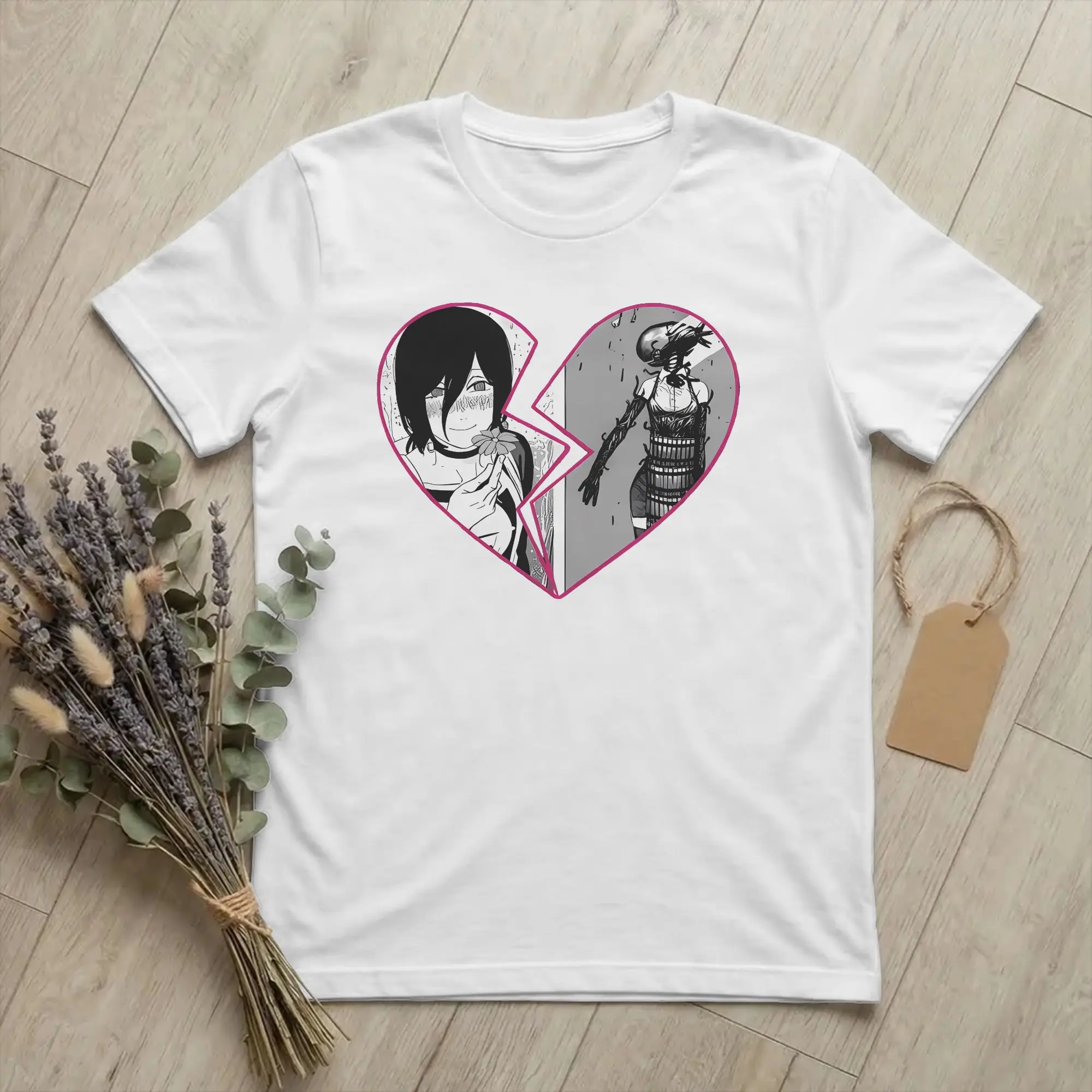 Chainsaws Man Reze T-Shirt Anime Movie Vintage Pure Cotton Tees Round Collar Short Sleeve T Shirt Plus Size Clothes