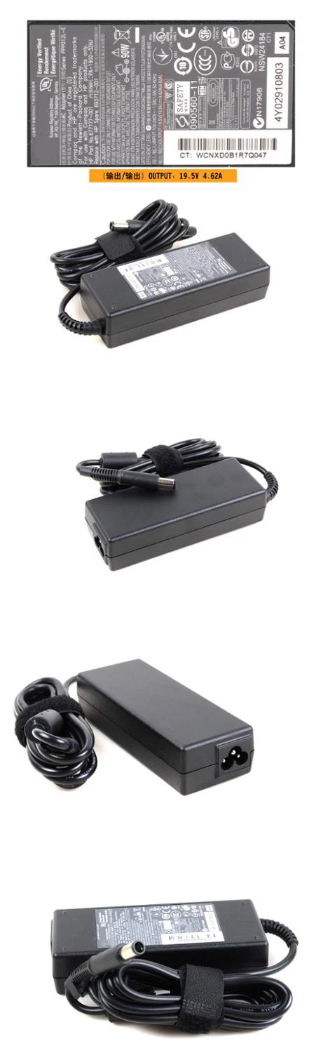 Original 19.5V 4.62A 90W Ac Adapter ชาร์จแล็ปท็อปสำหรับ HP 6777-001 773553-001 902991-001 TouchSmart 15-j063c 15-j000 CQ70 CQ71