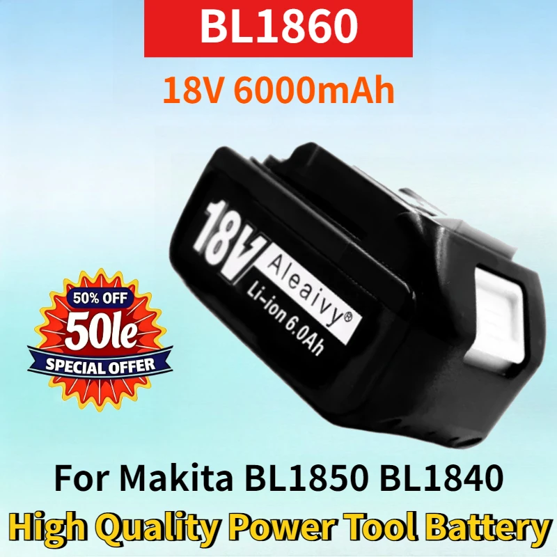 

Новейшая литий-ионная аккумуляторная батарея 18В 6000мАч для Makita BL1860 BL1850 BL1840, высококачественная замена для электроинструментов