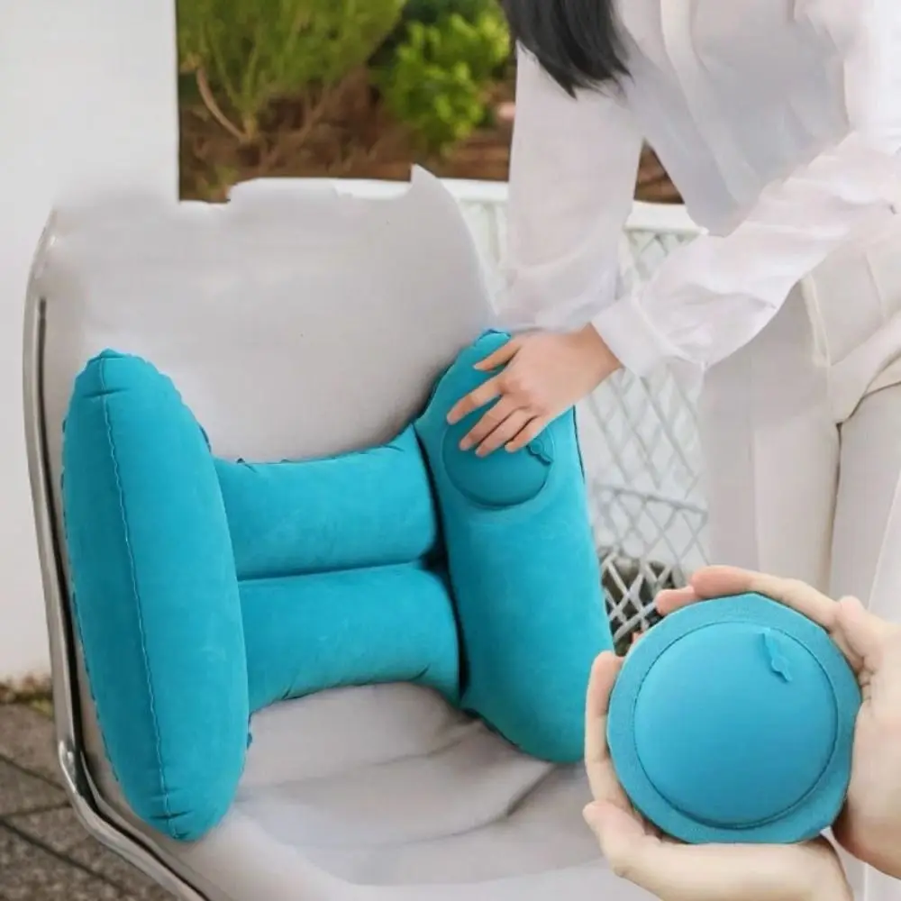 Press Type Inflatable Waist Pillow H Shape Waist Protection Lumbar Cushion Comfortable Quick self Inflation Waist Support Pad