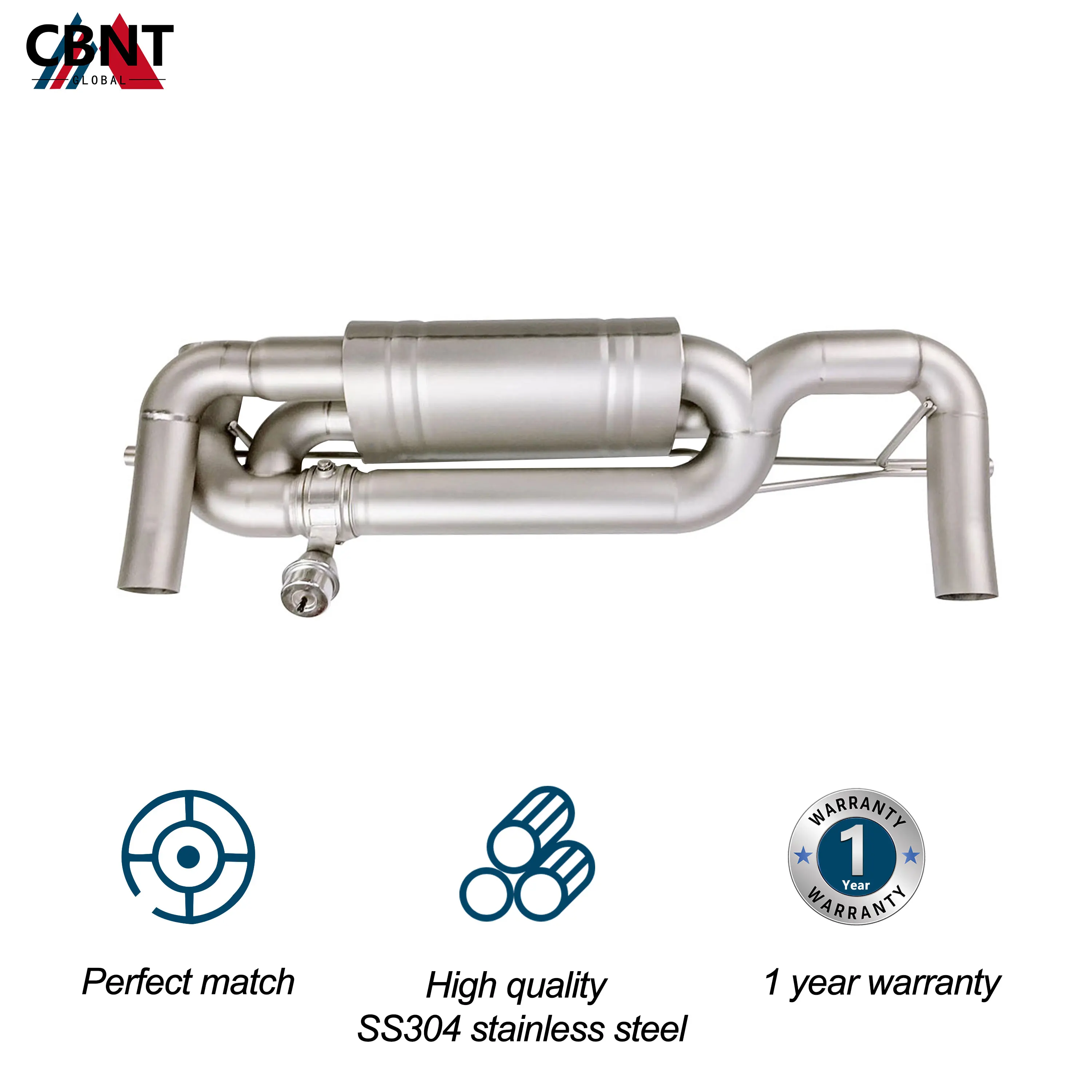 CBNT for Lotus Emira 3.5L V6 Exhaust Axle-back with Valve Muffler High Quality SS304 Performance Valved Exhaust Pipe System