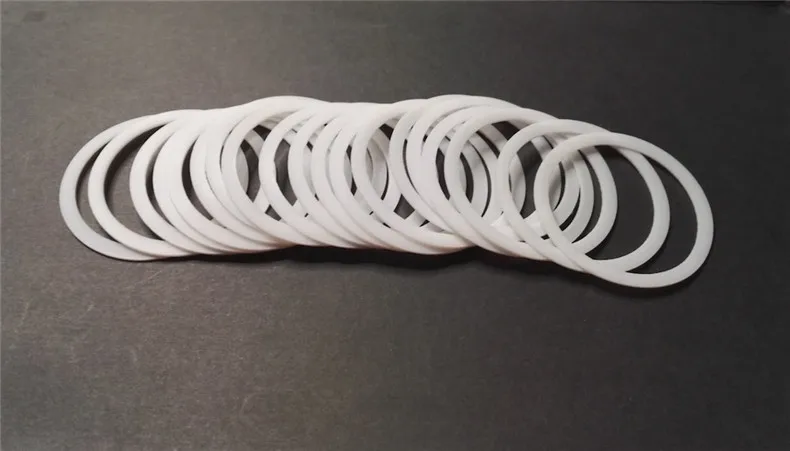 Maßgefertigte PTFE-Abstandshalter, 100 Stück, Innendurchmesser 1 mm - 2,5 mm, chemikalienbeständige Distanzstücke, reibungsarme Unterlegscheiben, antihaftbeschichtete Dichtung für Ventile – Detail 14