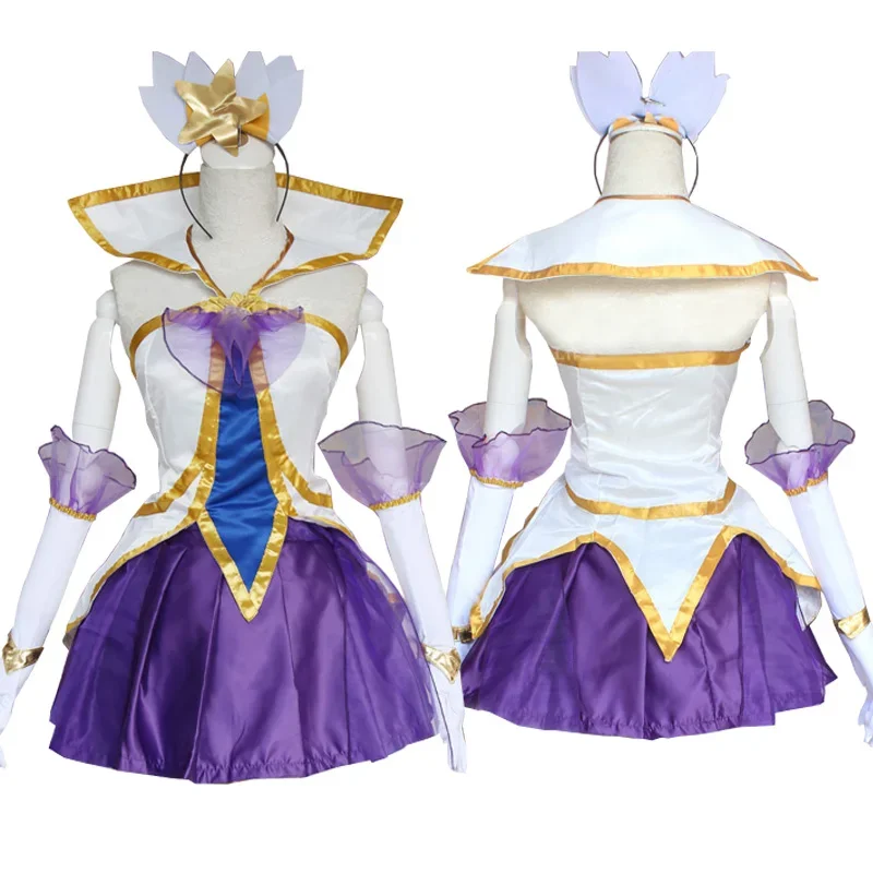 

Game LOL Cosplay Costumes Top and Skirt Full Set Star Guardian Magical Girl Janna Cosplay Costumes Full Set wig hair Drop Ship