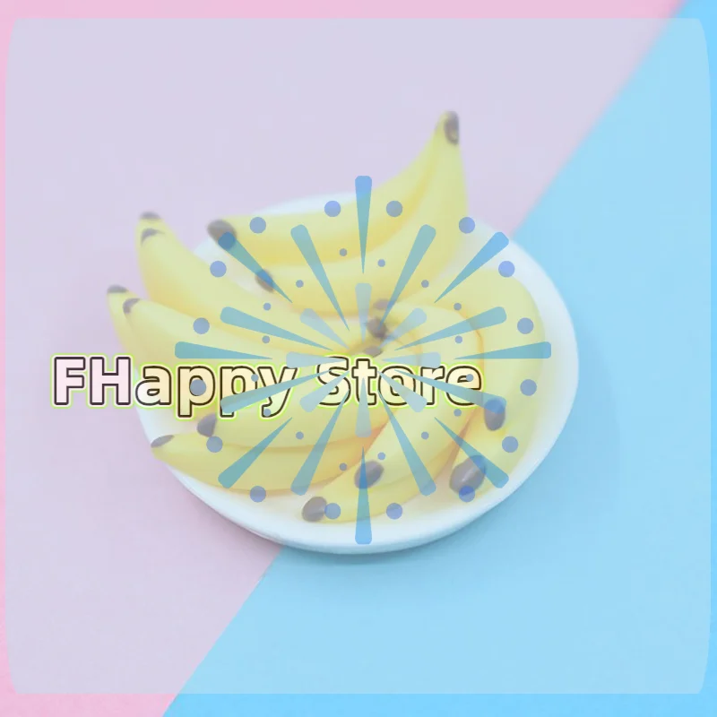 10Pcs 1:12 Miniature Fruit Banana Desktop Decoration House Food Accessories Toys