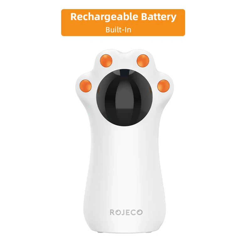 ROJECO Automatisch kattenspeelgoed Interactief Smart Plagen Huisdier LED Laser Indoor Kattenspeelgoed Accessoires Handheld elektronisch kattenspeelgoed voor hond