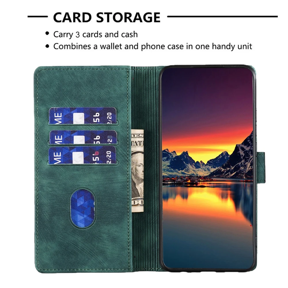 Luxury Leather Wallet Flip Case For Xiaomi Redmi Note 13 Pro/Note 13 Pro Plus 4G 5G | Magnetic Closure & Card Slots Phone Cover