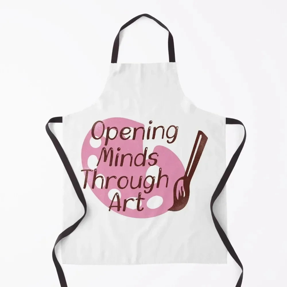

Opening Minds Through Art Apron Kitchen Things For Home Chef Uniform kitchen jacket woman Costume Waiter Apron