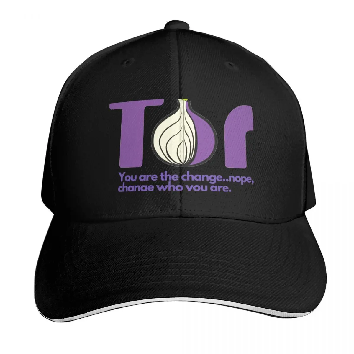 Change who you are TOR - anonymous Baseball Cap Streetwear Hip Hop Trendy Vintage Retro Embroidered Lightweight Packable