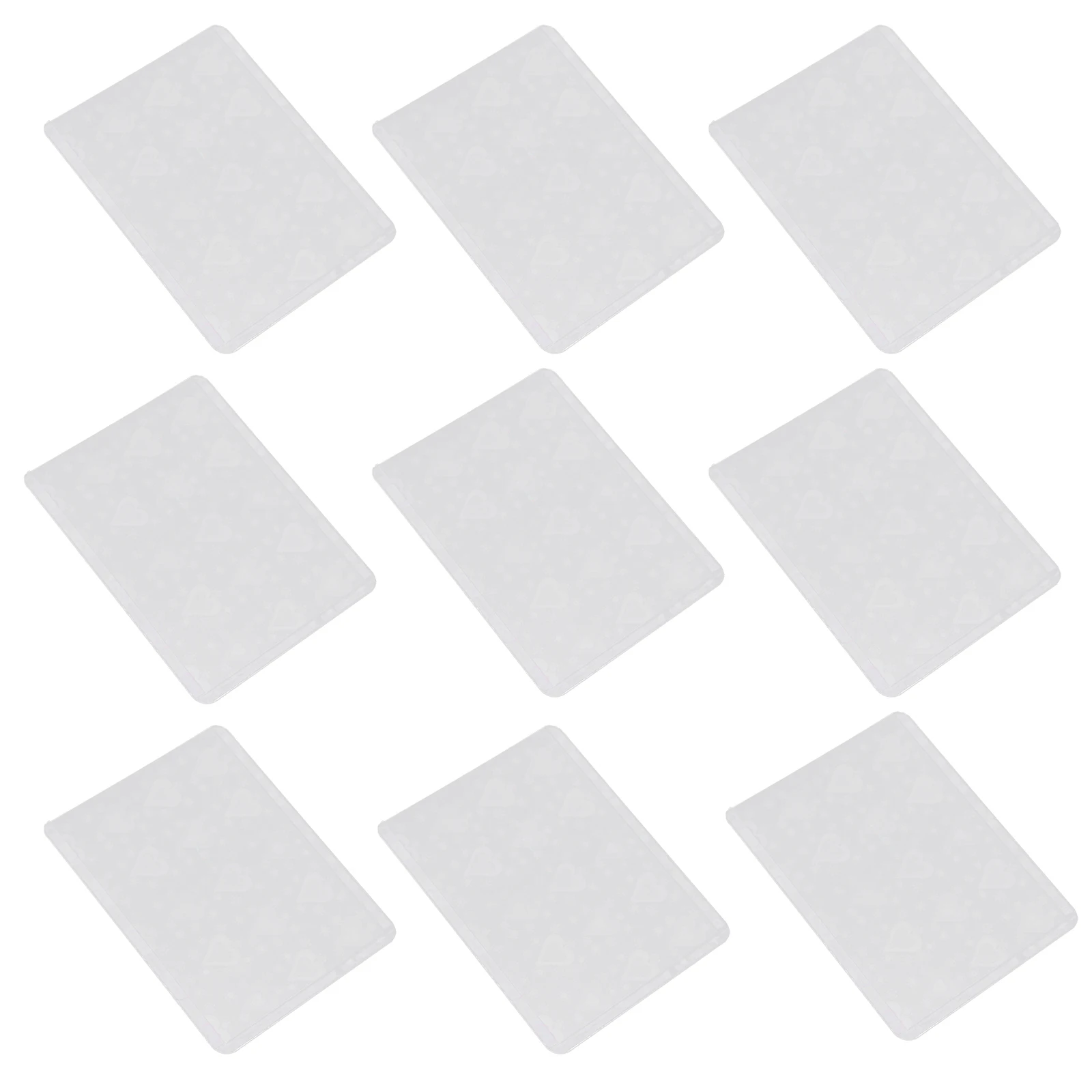 

50pcs Heart Card Sleeves Transparent PVC Thicken Waterproof Protectors for Game Business Postcards Album Photos Trading