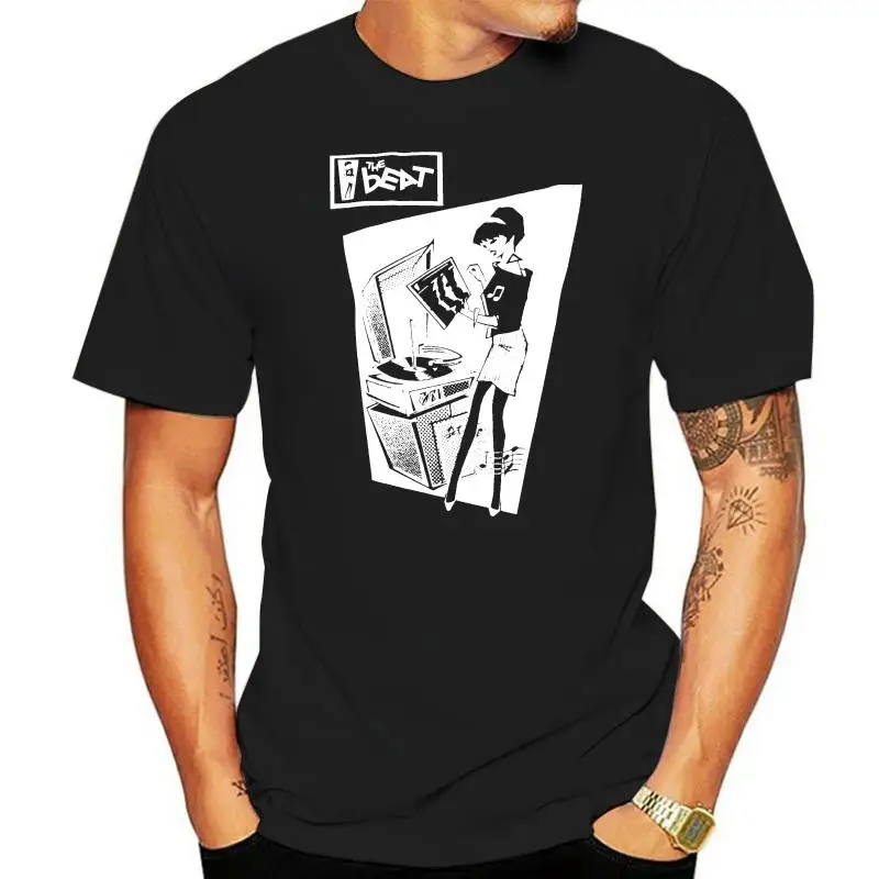 MENS BLACK T-SHIRT THE BEAT GIRL SKA MOD PUNK TWO TONE SPECIALS MADNESS S - 3XL Cute Tatoo Lover T Shirt Punk Tops