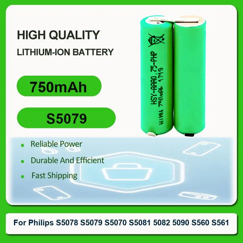 Battery For Philips YS527 AT610 AT620 S361 S5000 RQ360 RQ361 YS523 YS524 YS526 S560 S561 S5078 S5079 S5070 S5081 5082 5090