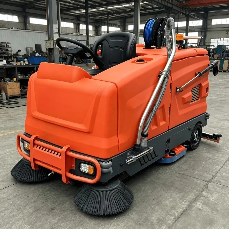 New Large Industrial Ride-On Floor Scrubber