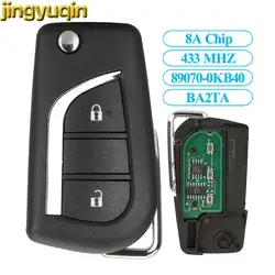 Jingyuqin 2B Car Key Alarm Remote Fob 433MHZ 8A Chip For Toyota Hilux 2015 2016 2017 2018 2019 2020 Yaris 2018-2022 YARis Cross