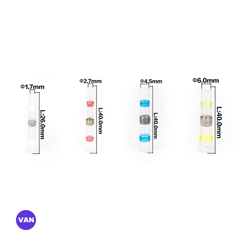 

10/50/100PCS Heat Shrink Soldering Sleeve Terminals Insulated Waterproof Butt Connectors Kit Electrical Wire Soldered Terminals