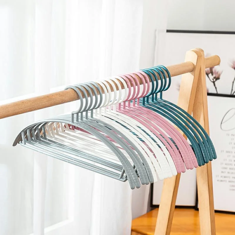 Traceless clothes hanger household non-slip clothes drying rack clothes storage artifact bedroom clothes rack ten batches