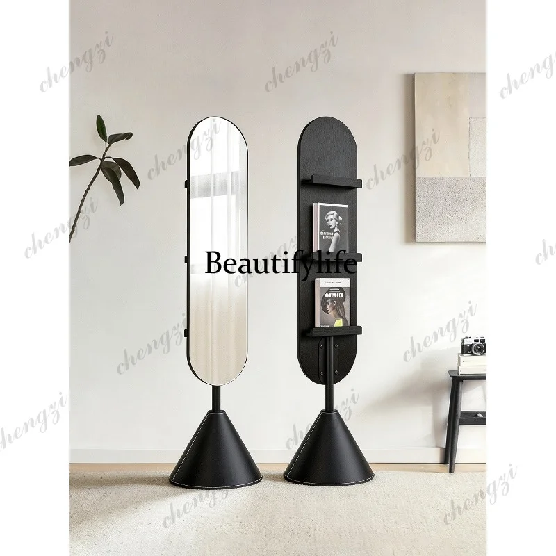 Book shadow double-sided frame full-body mirror rotatable floor mirror fitting mirror bedroom vertical
