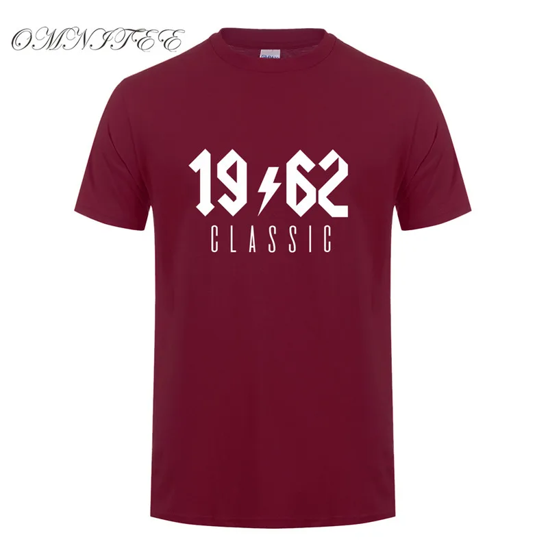 Omnitee Made in 1962 T Shirt Men Classic Cotton O-neck Short Sleeve Cool 1962 Birthday Gift T-shirt Mans Tops Tee OZ-207