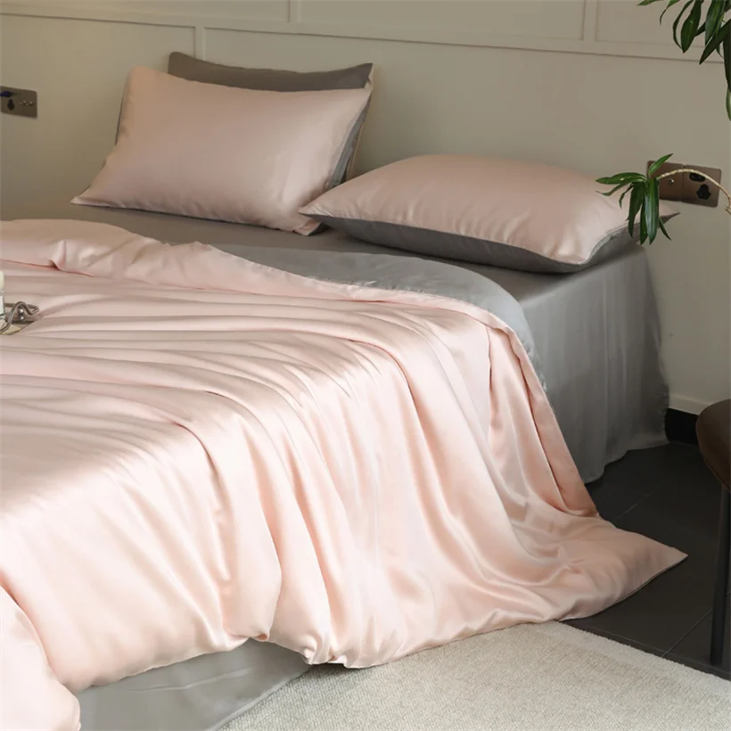 Mulberry Zijden Beddengoedset Luxe Natuurlijke 100% Zijden Dekbedovertrekset Laken Kussensloop Enkel Dubbel Laken King Queen Size