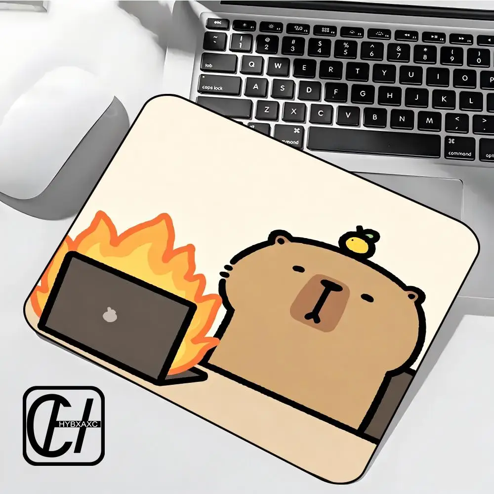 Capybara Worker Mouse Pad Mouse Pad For Small Size Gaming Mouse Pad Gamer Company Keyboard Mouse Mat Computer Desk Mat XAXC