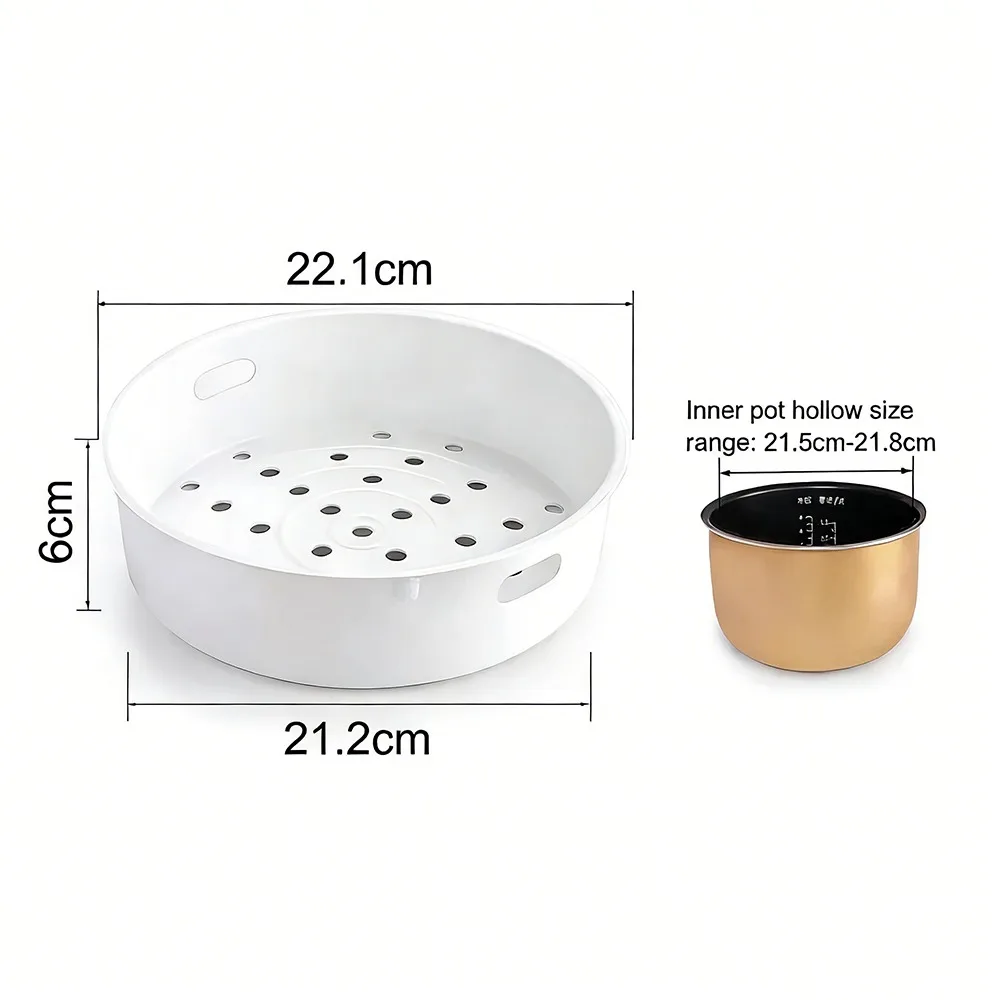 Olla Arrocera Eléctrica Universal Práctica, Vaporera de Plástico Multiusos, Cesta para Cocinar al Vapor, Rejilla para Cocinar al Vapor