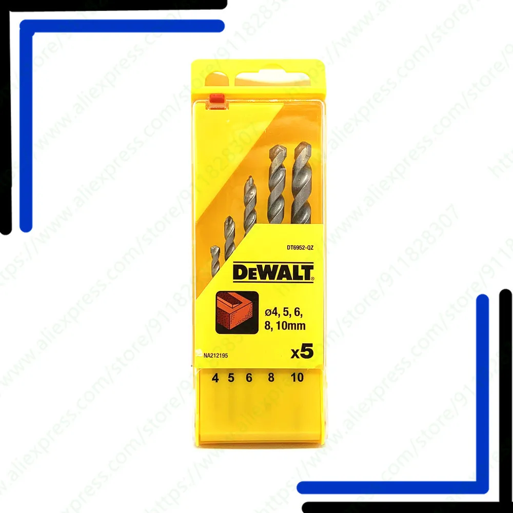 

DEWALT Round shank impact stone bit 5 PCS twist bit cobalt stainless steel metal steel plate turning flower Electric drill Power