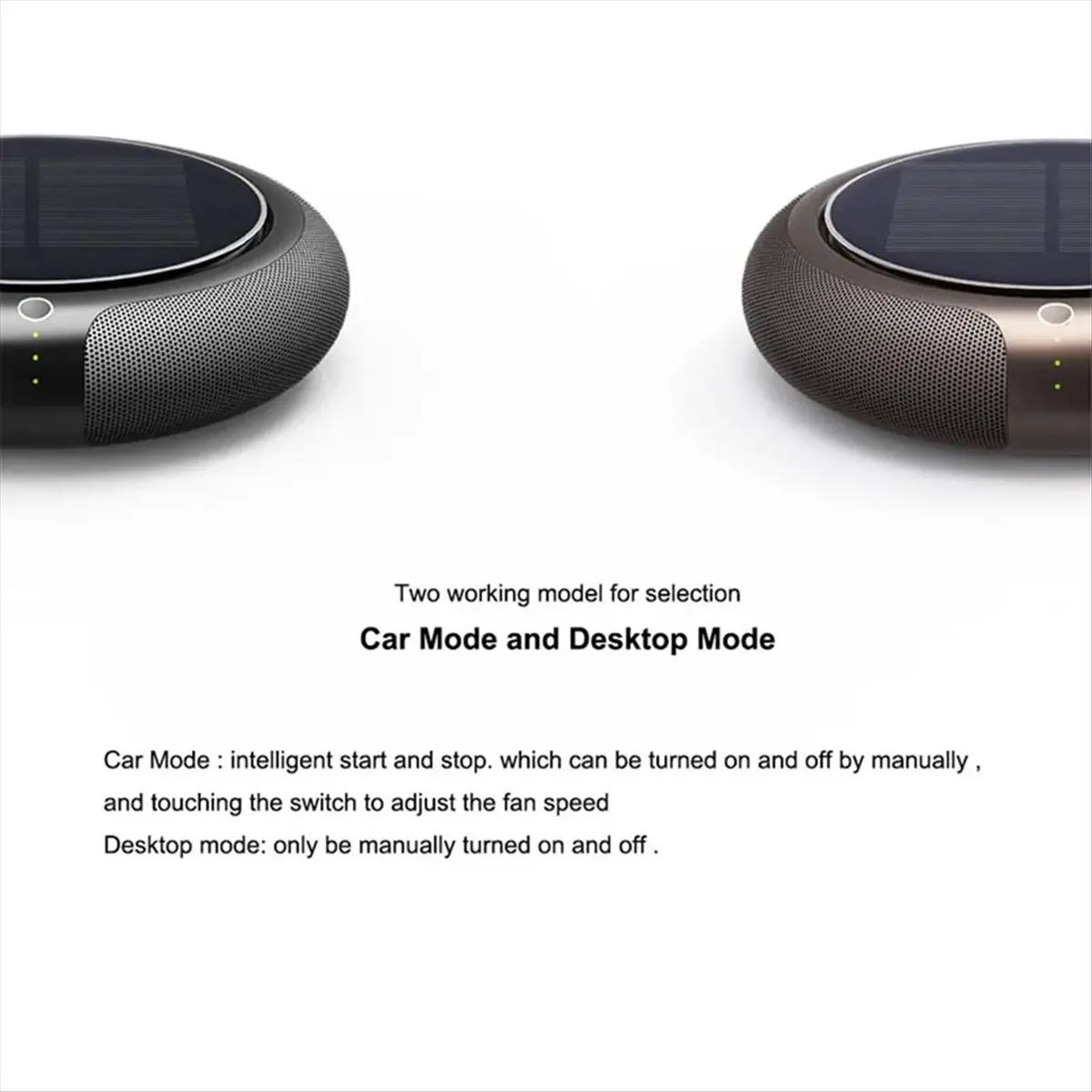 T78C! Air Purifier Solar Charging Deodorant Air Fresh Car Air Purifier Car Aromatherapy Machine Mocha Gold
