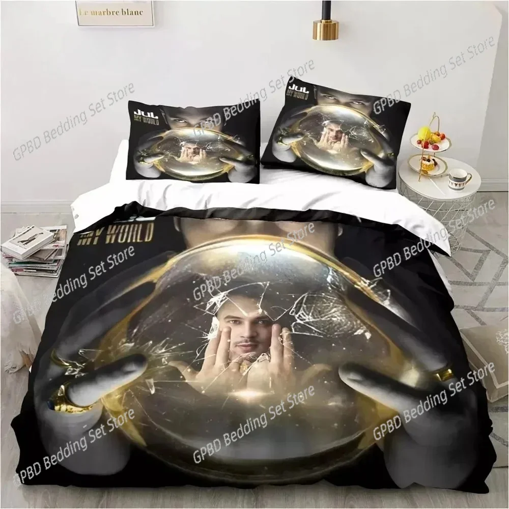 

3D Print JuL Rapper Bedding Set Double Twin King Duvet Cover Comforter Pillowcase Boys Girls Adults Bedroom