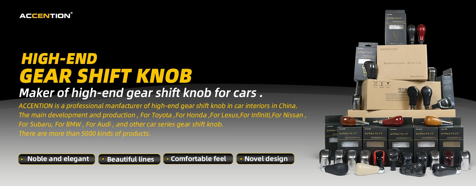 Leather Gear Shift Knob For Lexus ES GS-450H GX IS-300 NX-300H RC-300 RX-350 2015-2021