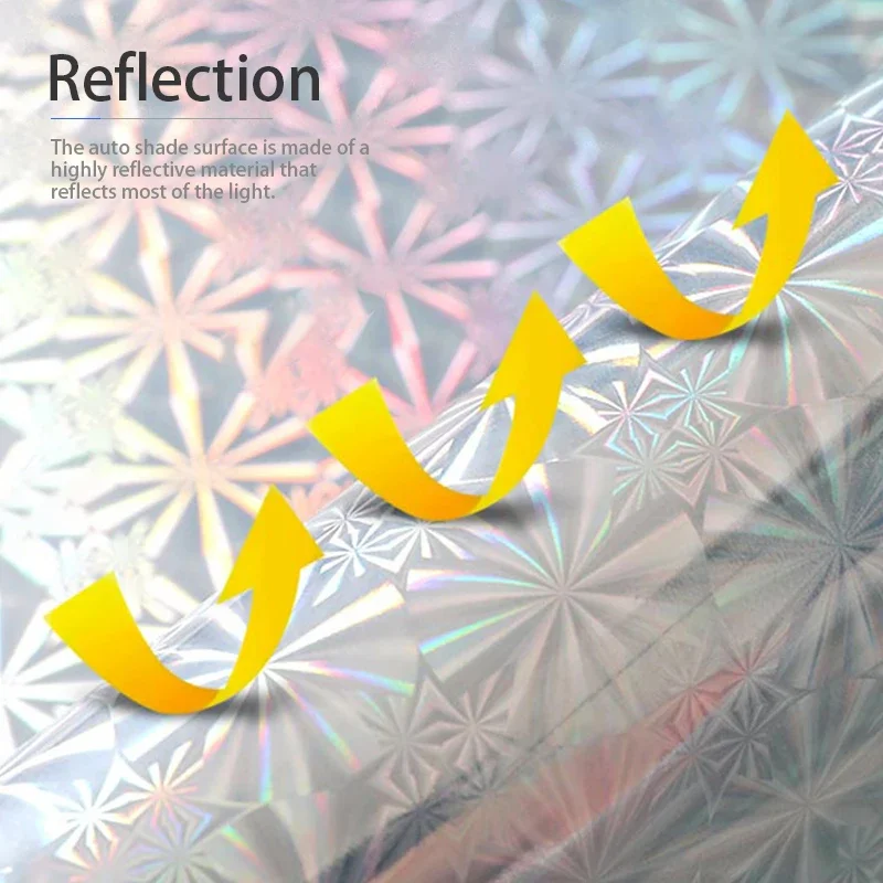 Car Windshield Sun Shade Front Window Sun Protection Cover Suction Cup Sunshade Aluminum Foil UV Reflection Curtain