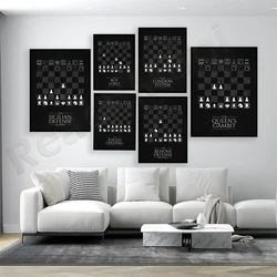 Chess Master Gift Board Canvas Painting Game Wall Art Picture Posters and Printed Chess Club Game Room Decoration