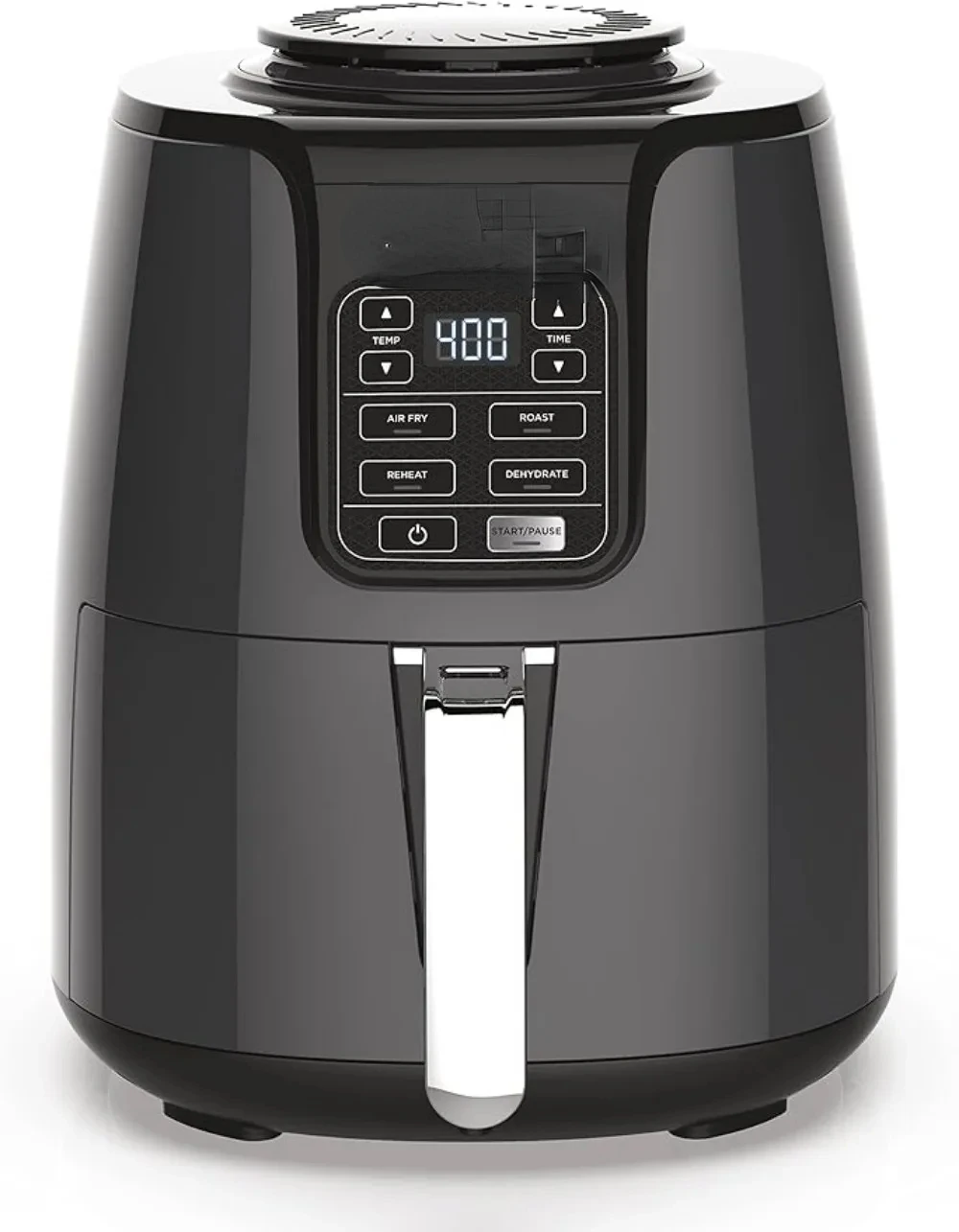 

Air Fryer that Crisps, Roasts, Reheats, & Dehydrates, for Quick, Easy Meals, 4 Quart Capacity, & High Gloss Finish, Grey