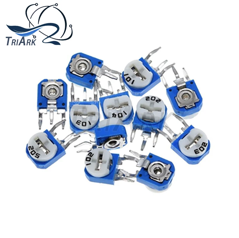 10pcs RM063 R,063 100 200 500 1k 2k 5k 10k 20k 50k 100k 200k 500k 1m Ohm Trimpot Trimmer Potentiometer Variable Resistor