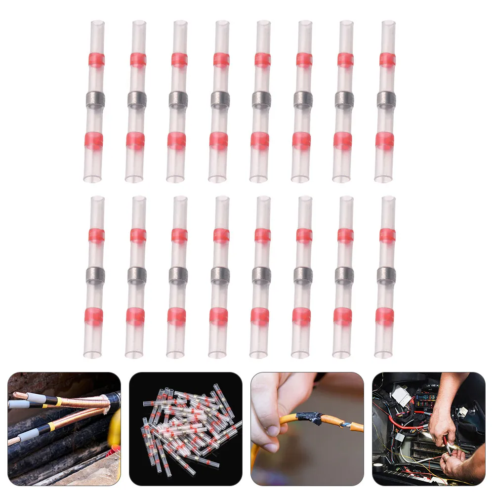 200Pcs Insulated Solder Sleeves Heat Shrink Butt Connectors All in One Solder Seal for Car Boat Marine Outdoor Wiring