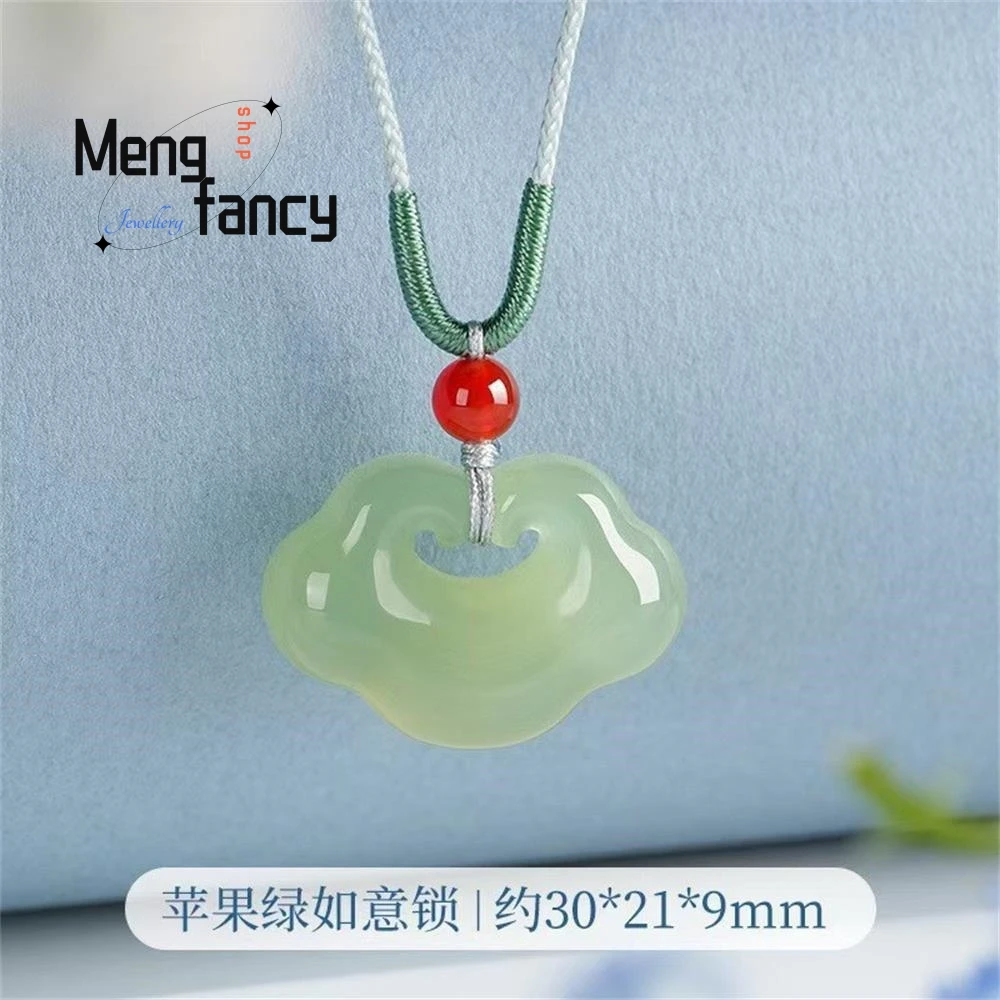 Natural Chalcedony Cloud Lock Children's Pendant Agate Little Butterfly Baby Lock Jade Exquisite Jewelry Mascots Holiday Gifts