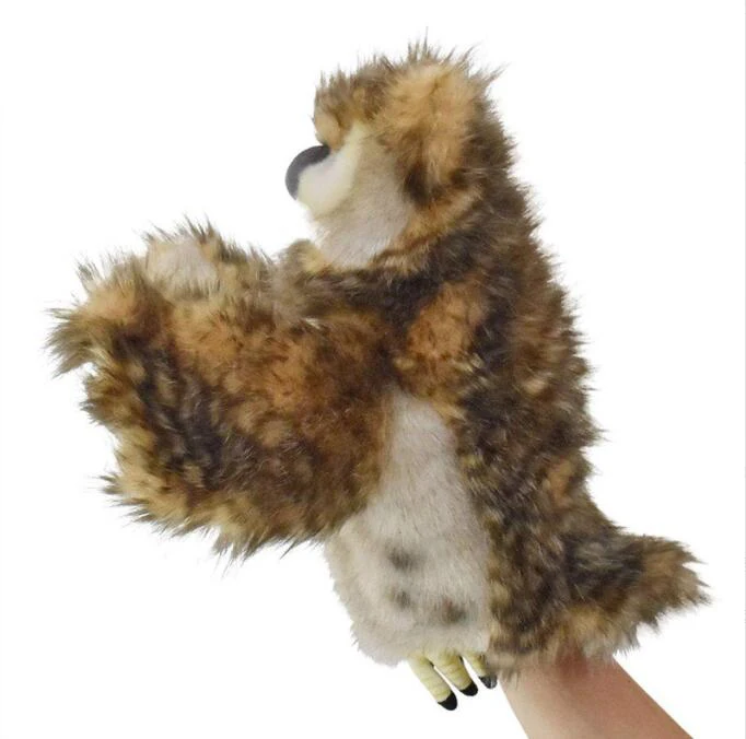 owl puppet kawaii cartoon animal owl bird plush hand puppet baby bedtime story christmas gift holiday gift