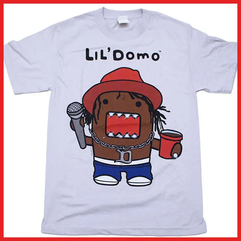 Domo Kun 2025 Latest Printed Funny Short-sleeved T-shirt Men's and Women's Versatile Couple Top Pure Cotton Birthday Gift
