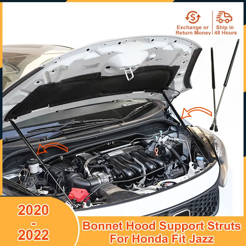 

2020-2022 Bonnet Hood Support For Honda Fit Jazz 2020 2021 2022 Accessories Lift Support Hood Strut Bars