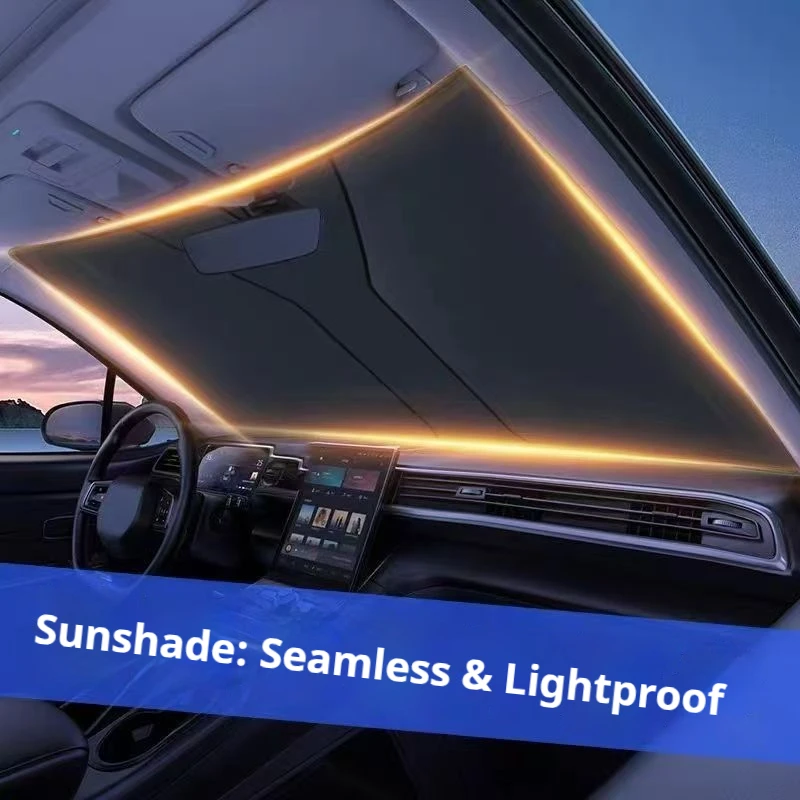 لفورد سوبر ديوتي F250 F350 F450 F550 2017-2022 زجاج سيارة ظلة غطاء النافذة الأمامية الشمس الظل قناع السيارات الداخلية UV #4