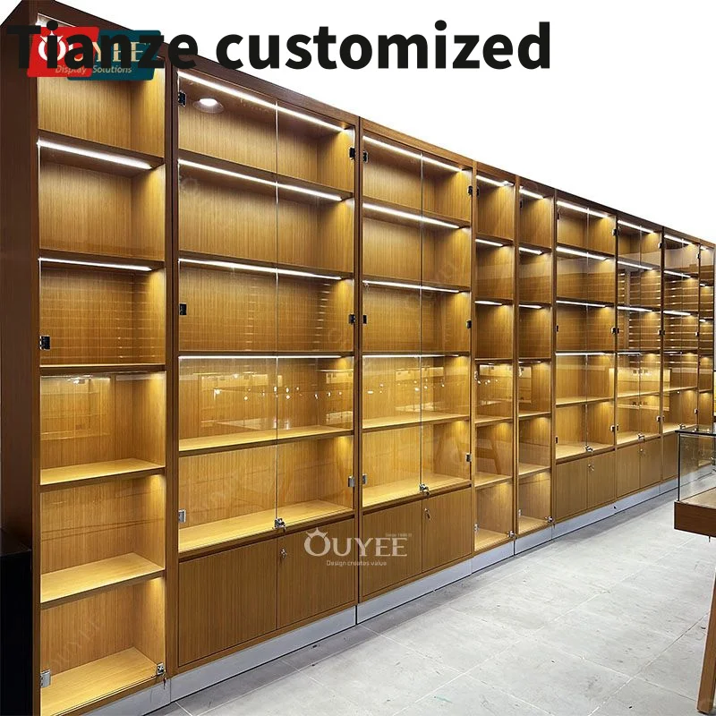 Customized-Custom Shop Counter Showcases Display Stand Glass Showcases Display Smoke Shop Smoke Shop Display Cabinet