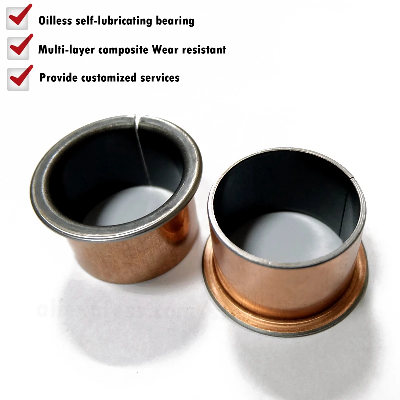 SF-1F 12080 12090 12100 12120 12150 12200 14100 14120 Flange Self Lubricating Composite Bearing Bushing Sleeve Oil free Sliding