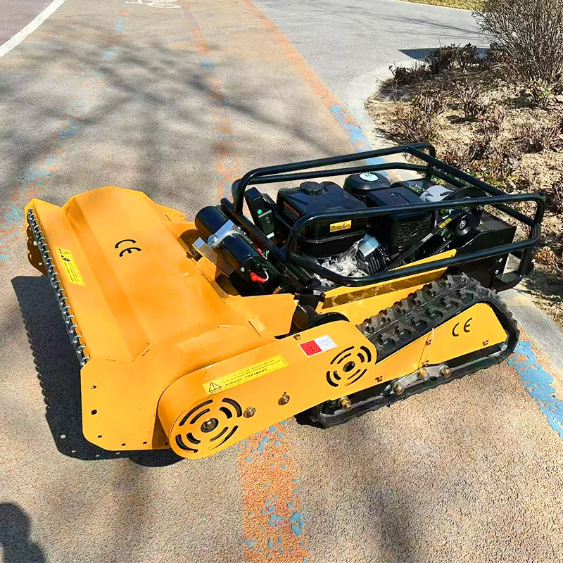 Customized Remote Control 16 HP 800 1000 mm Gasoline Robot Lawn Mower Grass Cutter Flail Mower Crawler Mowers Petrol Lawnmower
