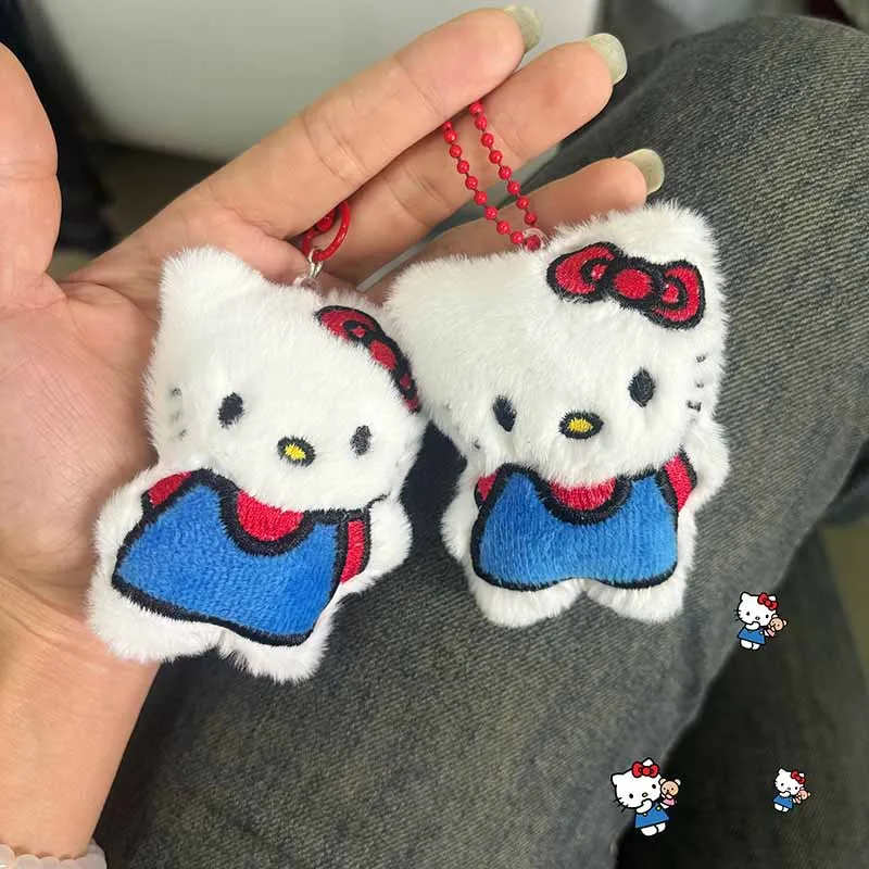 

Kawaii Anime Hello Kitty Plush Toy Cute Sanrio Cartoon Fashion Bag Accessories Mini KT Cat Doll Girl's Decorative Gift
