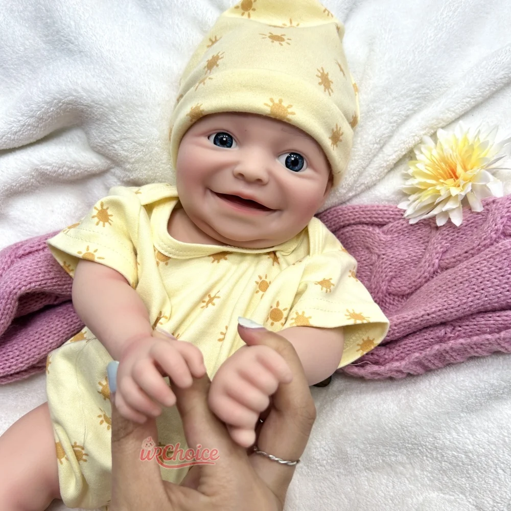 42cm Girl Full Body Soft Platinum Silicone Reborn Baby High-Simulation Washable Rebirth Doll for Childcare Practice Toy