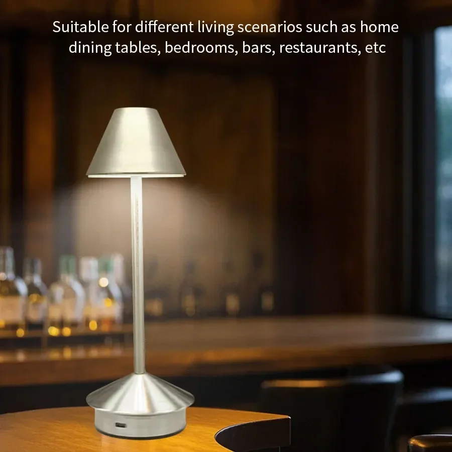 LED Touch Tafellamp Oplaadbare Tafellamp 3 Kleuren Verstelbare Bedlamp Restaurant Bar Sfeerverlichting