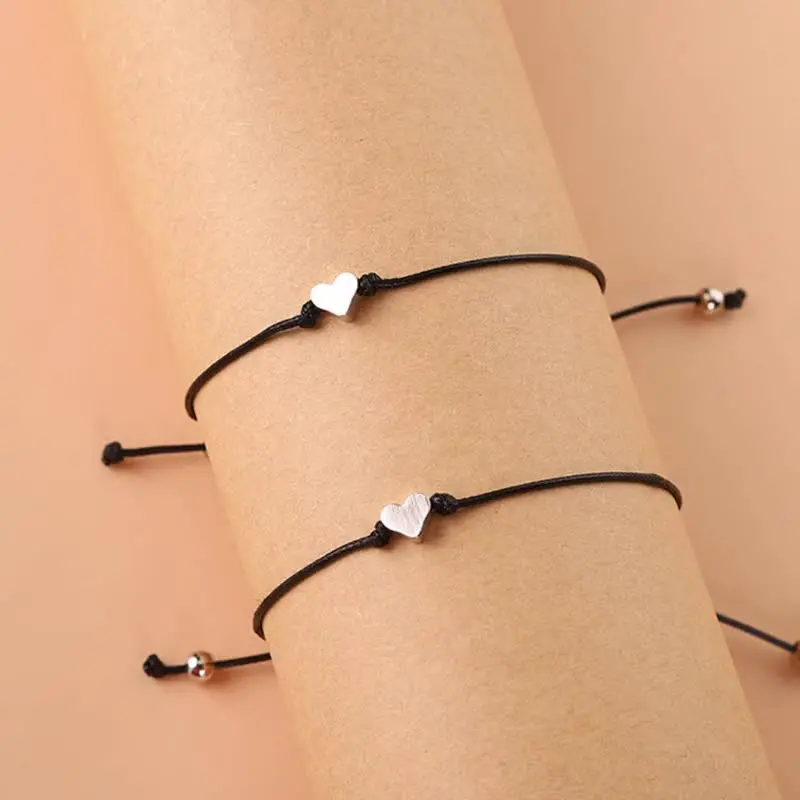 Bracelet spécial en forme cœur pour Couple, cadeau pour garçon/petite amie, en réglable