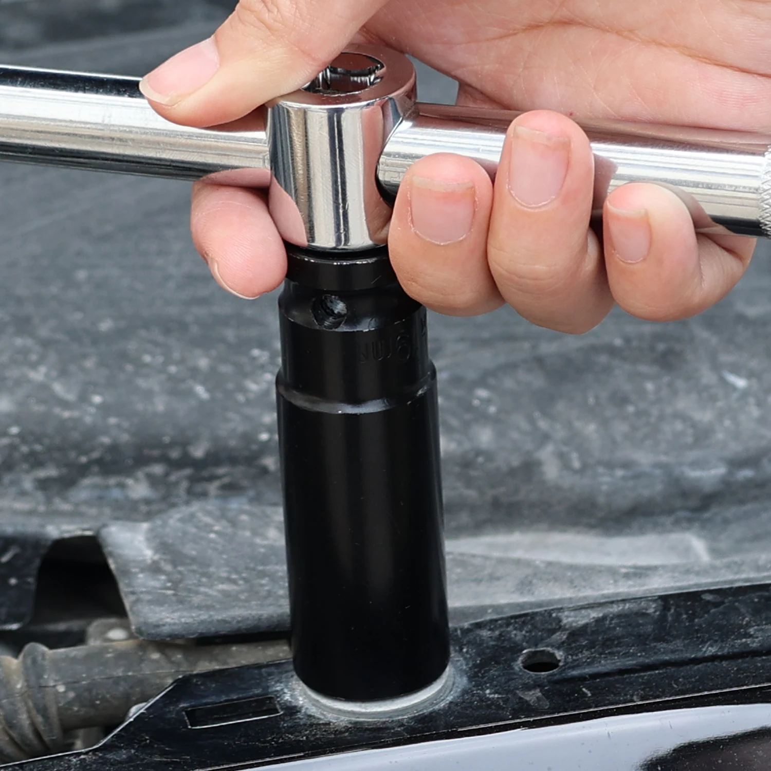 Enchufe de accionamiento de 1/2 ", llave métrica de impacto eléctrica de acero de 6 puntos para reparación de automóviles en casa, herramientas eléctricas manuales para quitar tornillos de neumáticos